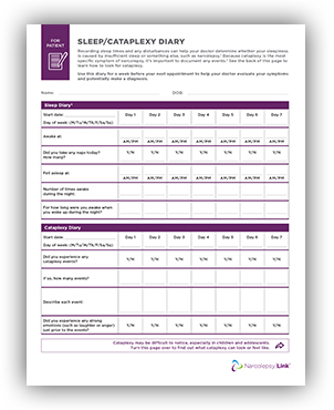 Sleep/Cataplexy Diary